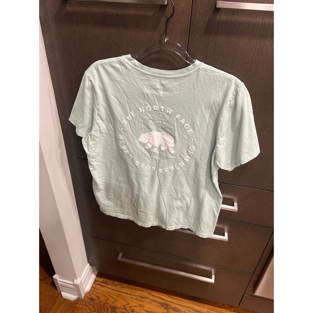 The North Face‎ Evolution TNF Bear Short-Sleeve Tee in a light green color large